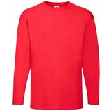 Fruit Of The Loom Valueweight Men's Red Long Sleeve T-shirt Cene