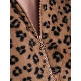 Sinsay Čupavi kaput s leopard uzorkom i u&amp;scaron;ima Slike