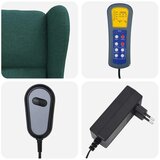 Masažni električni naslonjač s krilima Tamnozelena Tkanina - Tamnozelena | shoptok.hr