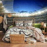 Foto tapeta - Football pitch - illuminated stadium with crowded stands 500x350 Standard | shoptok.hr