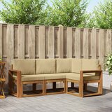  Set vanjskih sofa 4 kom. Prirodna i bež Smeđa 191,5 x 132,5 x 73 cm | shoptok.hr