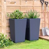 Vrtne sadilice 2 kom plava siva 32,5 x 32,5 x 57 cm PP | Eponuda.ba