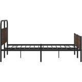 Metalni okvir kreveta bez madraca smeđa boja hrasta 150x200 cm | shoptok.hr
