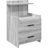 vidaXL Nočne omarice 2 kosa z 2 predaloma sive sonoma 40x36,5x62 cm | Shoptok.si