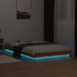 Maison Chic LED Posteljni okvir - Dvoposteljna postelja - Zakonska postelja voščeno rjav 135x190 cm trdna borovina, (21694847) | Shoptok.si