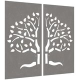  Vrtni zidni ukrasi 2 kom 105x55 cm čelik COR-TEN uzorak stabla | Eponuda.ba
