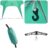 Instant šator s pohranom Morska zelena 260 x 260 x 185 cm Čelik | shoptok.hr