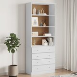 vidaXL Regal za knjige s ladicama ALTA bijeli 77x35x186 5 cm borovina Cijene