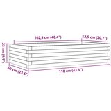  Vrtno cvetlično korito belo 110x60x23 cm trdna borovina | Shoptok.si