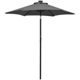  Suncobran s LED svjetlima antracit 200 x 211 cm aluminijski | shoptok.hr