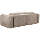 Makamii Svjetlo smeđa sklopiva/s prostorom za odlaganje kutna garnitura od šenila (s desnim kutom/s ležaljkom) Mele – | shoptok.hr