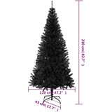  Umjetno božićno drvce sa stalkom crno 210 cm PVC | Eponuda.ba