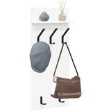  Vješalica za kapute na zidu s policom Bijelo 40 x 10 x 90 cm | shoptok.hr