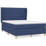  Box spring postelja z vzmetnico modra 140x200 cm blago, (20884288) | Shoptok.si