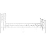 vidaXL Metalni okvir kreveta uzglavlje i podnožje bijeli 183x213 cm | shoptok.hr
