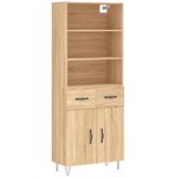  Visoka komoda hrasta sonome 69,5x34x180cm od konstruiranog drva Slike