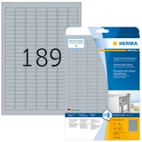 etikete 25,4x10,0 A4/189 1/25 aluminium look ( 02H4220 )