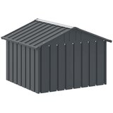  Kućica za pse antracit 116,5 x 103 x 81,5 cm pocinčani čelik | shoptok.hr