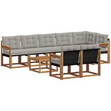  Set vanjskih sofa 9 kom. Prirodna i svijetlo siva | shoptok.hr
