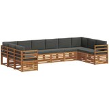  Sekcijska garnitura s jastukom 10 pcs Prirodna i antracit | shoptok.hr