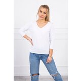 Kesi White blouse with V-neck | shoptok.hr