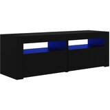 Maison Chic TV omarica - TV stojalo - Televizijska omarica z LED lučkami črna 120x35x40 cm, (21700463) Cene