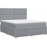  Boxspring krevet s madracem Svjetlosiva 180 x 200 cm Tkanina | shoptok.hr