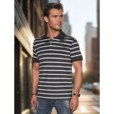 DStreet Koszulka męska polo w paski szara | shoptok.hr