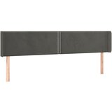  LED uzglavlje tamnosivo 183x16x78/88 cm baršunasto | shoptok.hr