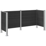  Ograda za kante za smeće Siva 237 x 85 x 115 cm Aluminij i WPC | shoptok.hr