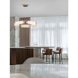 Nova Luce Kremno bela/medeninasta LED zatemnitvena viseča svetilka v marmornem dekorju ø 93 cm Aider – | Shoptok.si