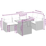 vidaXL 6-dijelni set vrtnih sofa s jastucima bež od poliratana | shoptok.hr