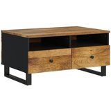 Maison Chic Klubska mizica - kavna mizica - Nizka mizica 80x54x40 cm trden mangov les in inženirski les, (21753623) Cene
