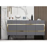 Woody Fashion Ipek - Anthracite, Gold AnthraciteGold Console