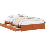  Krevetna konstrukcija 3 pcs Vosak smeđa Čvrsto borovo drvo | shoptok.hr
