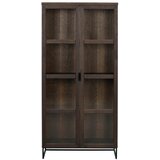 Rowico Smeđa vitrina od punog hrasta 95x195 cm Everett – | shoptok.hr