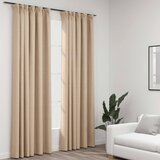  Zavjese za zamračivanje s kukama 2 kom bež 140 x 225 cm | shoptok.hr