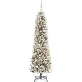 vidaXL Umestno božično drevo Bela 180 cm PVC, kovina in plastika | Shoptok.si