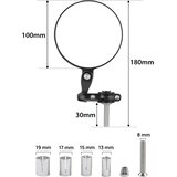 KEMiMOTO CNC vrtljivo 360° okroglo ogledalo za krmilo | Shoptok.si
