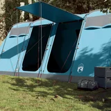 vidaXL Družinski šotor za 10 oseb moder vodoodporen