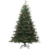 vidaXL Umestno božično drevo Zelena 210 cm PVC, kovina in plastika | Shoptok.si