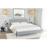 Ropez Svijetlo sivi tapecirani bračni krevet s podnicom 200x200 cm Barker – | shoptok.hr