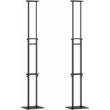  Stalci za sajmove 2 kom. Crna 30 x 23,5 x 210 cm Čelik Slike