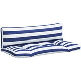 vidaXL Blazina za palete 2 kosa modre in bele črte oxford blago, (20657474) | Shoptok.si