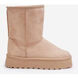 Boto PS1 Women's Snow Boots with Faux Fur Lining Beige Abrams | ePonuda.com