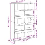 Sobna pregrada boja betona 100x33x156,5 cm konstruirano drvo | shoptok.hr