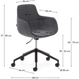 Kave Home Temno sivi jedilni stoli v kompletu na koleščkih 2 ks Tissiana – | Shoptok.si