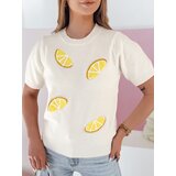 DStreet Sweter damskie oversize z cytrynami CYTRYNKA ecru | shoptok.hr