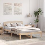 vidaXL Posteljni okvir s hrbtom 120x200 cm iz trdnega borovega lesa | Shoptok.si