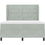  Postelja s škatlastim vzmetenjem in vzmetnico svetlo siva 160x200 cm žamet, (22083066) | Shoptok.si